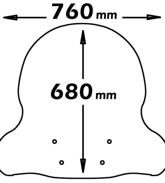 Parabrezza Media Protezione Per Majesty 125 2000-2006 - Skiliner 125 1998-2004