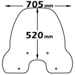 Parabrezza Media Protezione Per Kymco People 250 2003 - 2005 / Yup 250 2002 - 2005