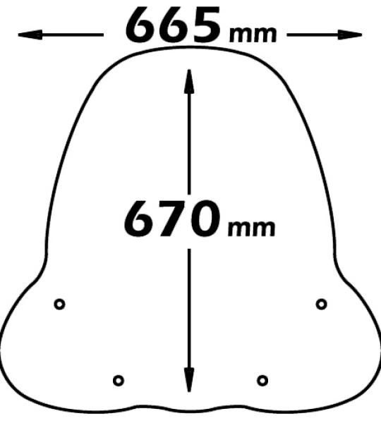 Parabrezza Media Protezione Per Kymco Agility 50 (Ruota 12) Dal 2005