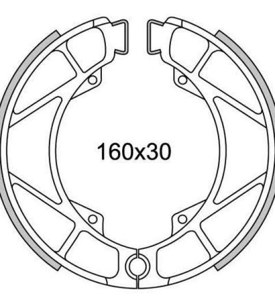 Coppia ganasce  freno posteriore per Garelli GTA 125 1986.