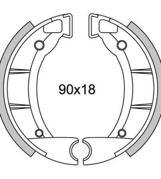 Coppia ganasce freno anteriore e posteriore per Garelli Basic 50