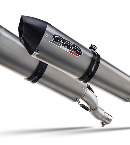 Scarico GPR compatibile con Yamaha Xt 660 X-R  2004-2014 -  Gpe Ann. titanium -  Coppia di terminali di scarico omologati -  forniti con db killer removibili e raccordi specifici
