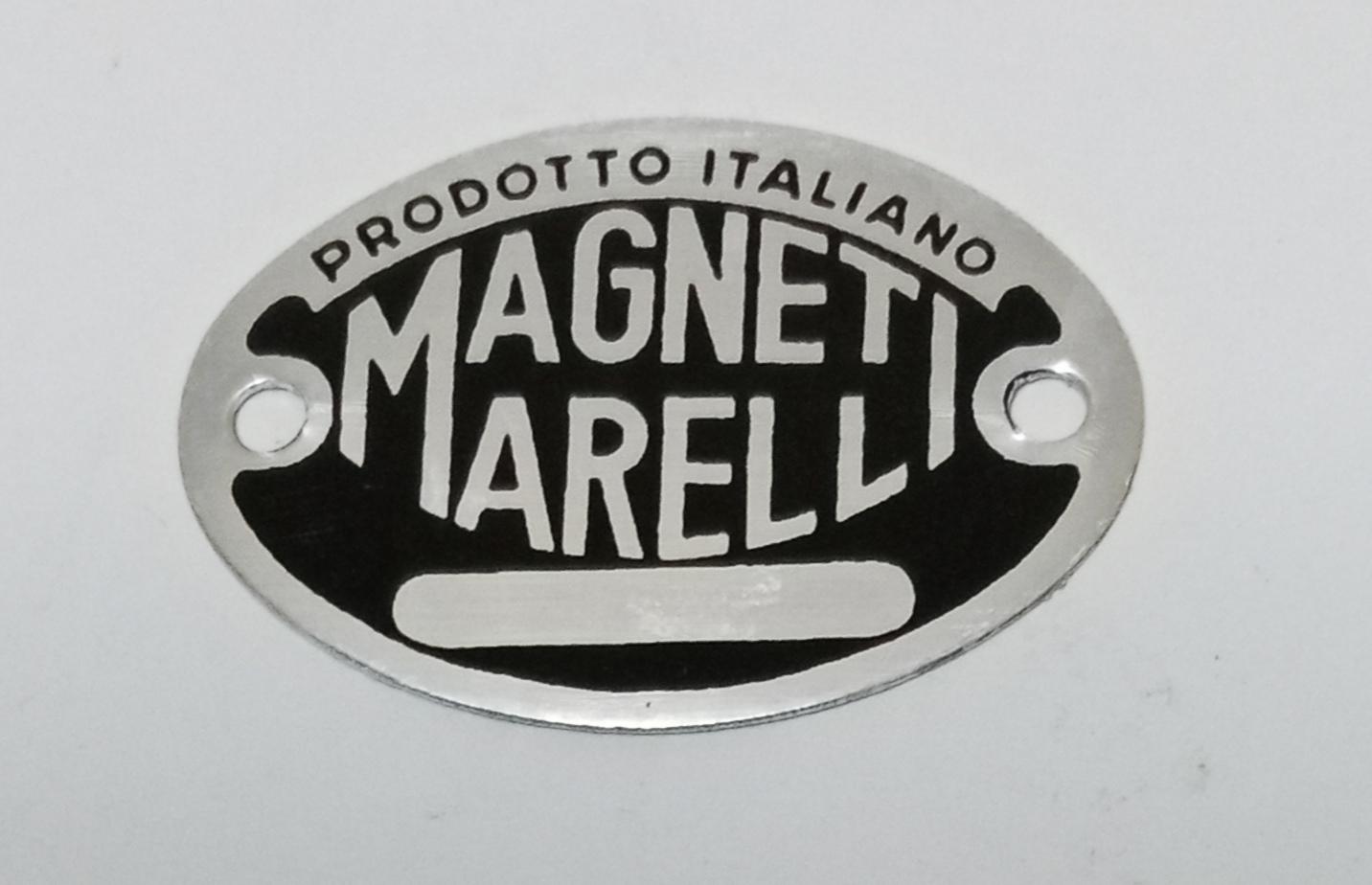 Targhetta "MAGNETI MARELLI" in Metallo per Clacson per Moto Vari Modelli dagli Anni '20 fino agli Anni '60