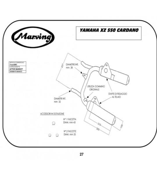 MARVING YAMAHA XZ 550 CARDANO - Y/2078/BC