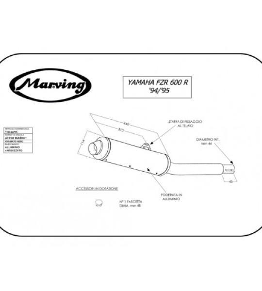 MARVING YAMAHA FZR 600 R 94/95 - Y/2139/NC