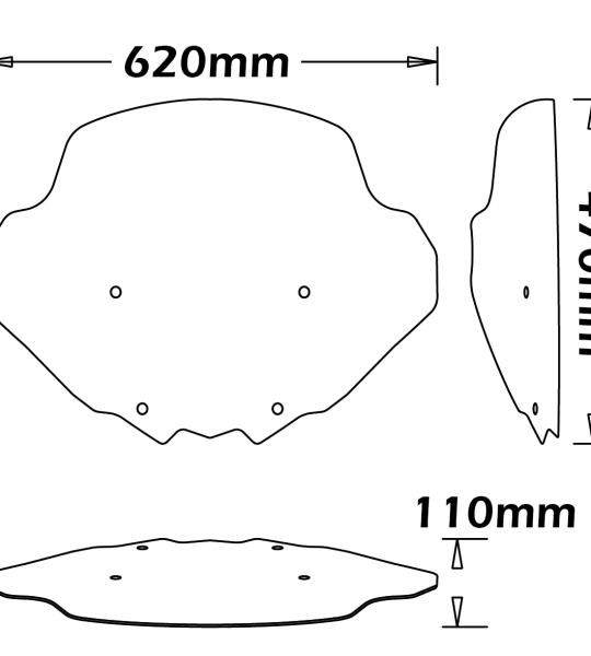 Parabrezza Basso Per Can Am Spyder Rs 2011>2016