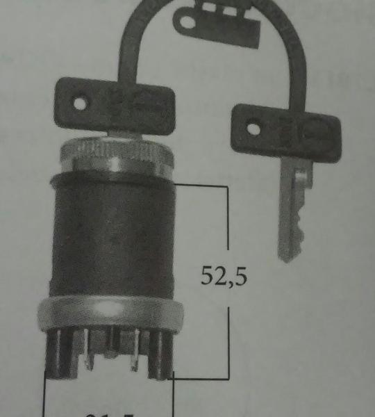 Quadretto con chiave 2 pos. 4 faston per Ducati 250,350,450 e Moto