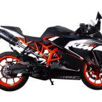 Scarico GPR compatibile con Ktm Rc 200 2014-2021 -  Furore Nero -  Terminale di scarico omologato -  fornito con db killer estraibile -  catalizzatore e raccordo specifico
