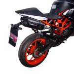 Scarico GPR compatibile con Ktm Rc 200 2014-2021 -  Furore Nero -  Terminale di scarico omologato -  fornito con db killer estraibile -  catalizzatore e raccordo specifico