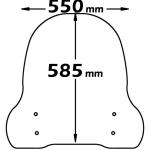 Parabrezza Media Protezione Per Benelli Velate 125 - 250 Dal 2010