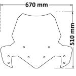 Parabrezza Integrale Con Alette Laterali Per Benelli Trk 702 2023>
