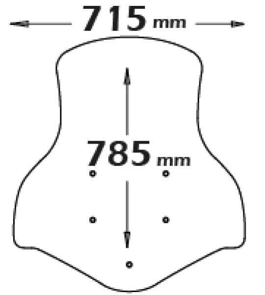 Parabrezza Media Protezione Per Suzuki Burgman 125-200 2014-2017