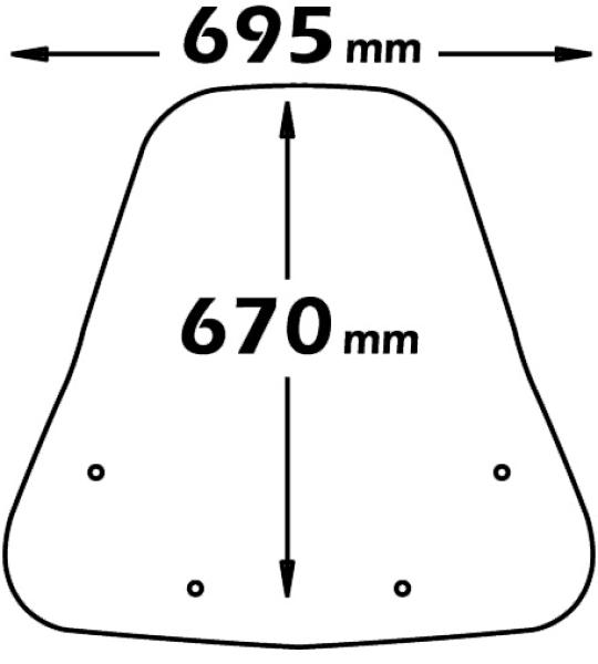 Parabrezza Classic Per Peugeot Lxr 125 / 200 Anni 2009>2014