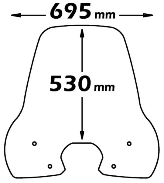 Parabrezza Classic Per Peugeot Tweet 50-125-150 Dal 2010-2013