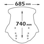 Parabrezza Alto Su Attacchi Originali Per Peugeot Metropolis 400I 2013-2018