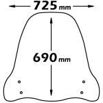 Parabrezza Alta Protezione Per Kymco Agility Rs Con Serigrafia Anti Refrazione Solare