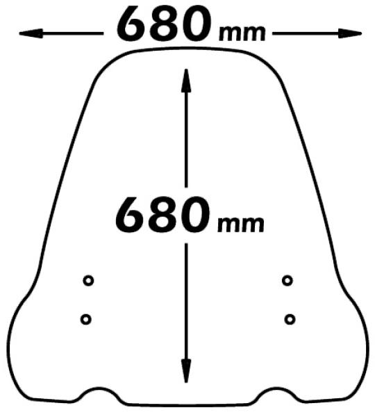 Parabrezza Media Protezione Per Kymco Top Boy 1997 - 2002