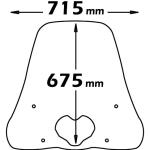 Parabrezza Media Protezione Per Kymco People 125I - 300I - 200I Con Serigrafia Anti Refrazione Solare