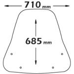Parabrezza Media Protezione Per Kymco Agility R16 Plus 50 - 125 -200 Dal 2014