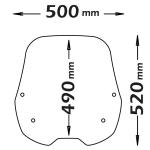 Parabrezza Tipo Originale A 4 Fori Per Kymco People S 125I -150I Abs Dal 2018>2021