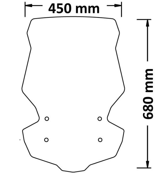 Parabrezza Media Protezione Completo Di Spoiler Kymco Dtx 360 2021