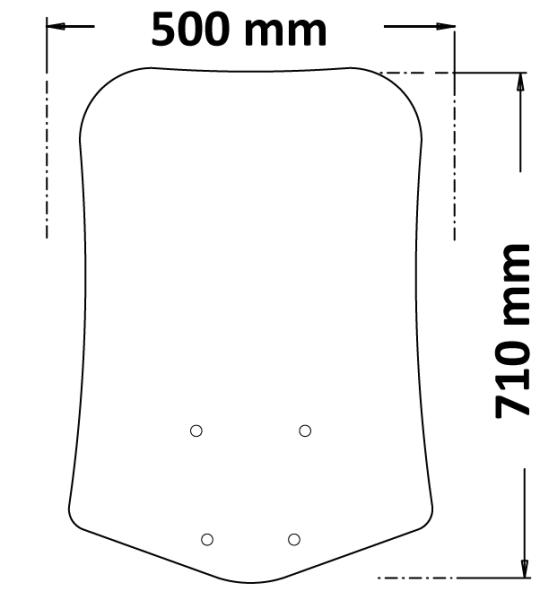 Parabrezza Media Protezione Per  Keeway Vieste 125 -  Lexmoto Aura 125 E5