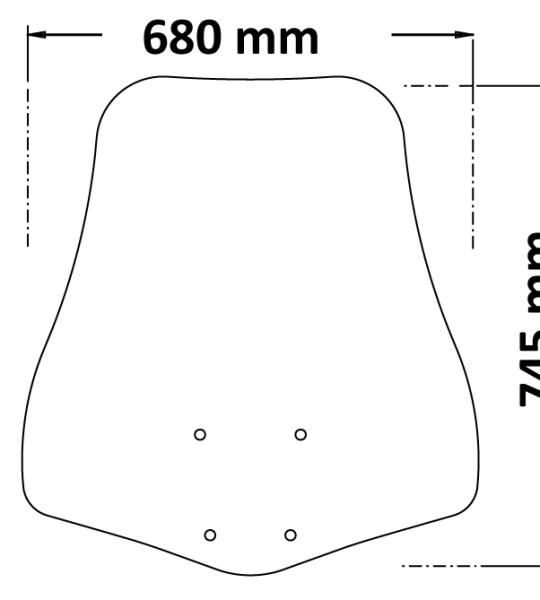 Parabrezza Maxi Per Keeway Vieste 125 -  Lexmoto Aura 125 E5