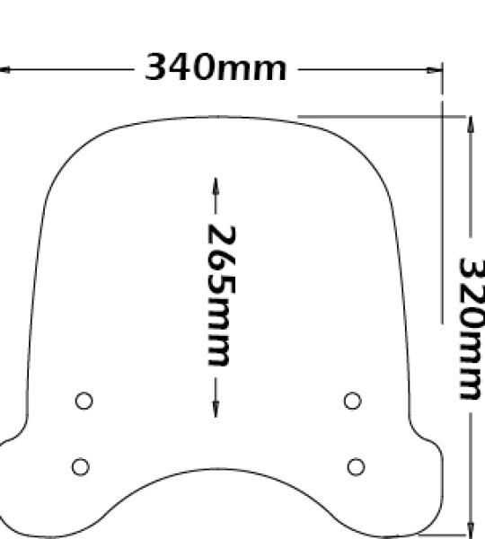 Cupolino Media Protezione Per Harley Davidson Forty Eight 1200 2018> - Ducati Scrambler Desert Sled 2017> 