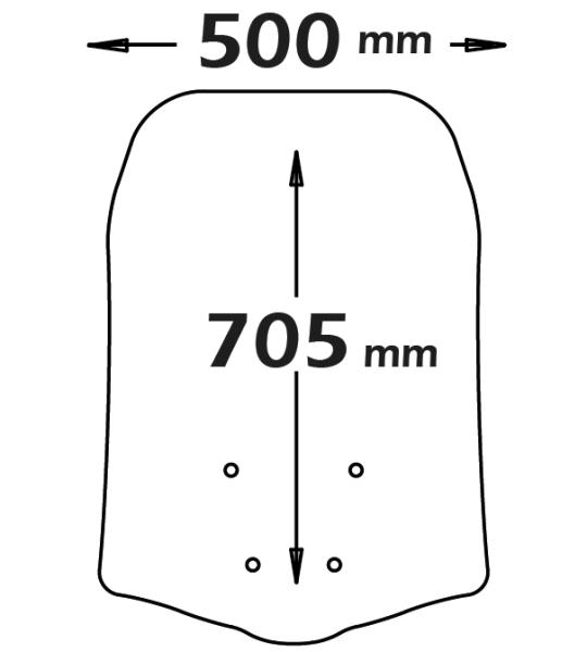 Parabrezza Media Protezione Per Yamaha Tricity 125 - 155