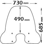 Parabrezza Media Protezione Per Sym Fiddle Iii 50-125-200 Cc 2015-