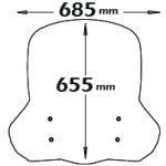 Parabrezza Media Protezione Per Sym Jet 14 2017-2020 E Jet 14 125 Cbs 2021-