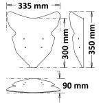 Cupolino Touring Alto Trasparente - Yamaha Mt-09 2017 - 2022