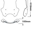 Parabrezza Touring Media Protezione Per Yamaha Xsr 700 2016-2020