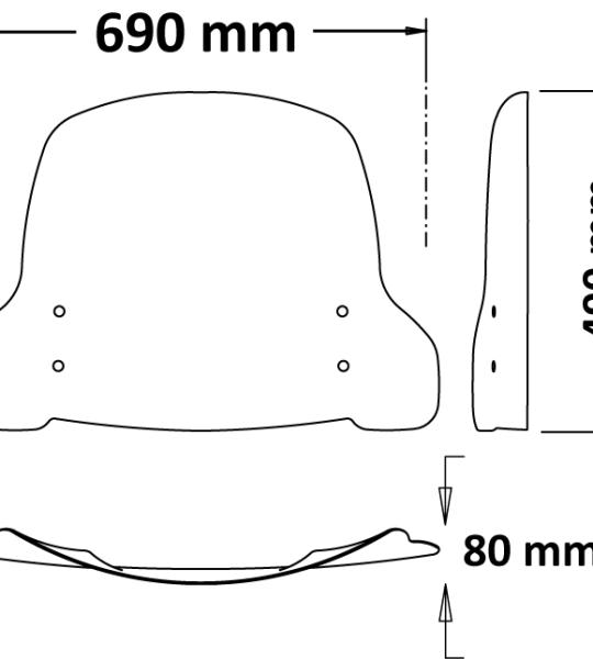 Parabrezza Basso Per Segway E100/125/200S-Se/300