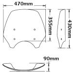 Parabrezza Di Piccole Dimensioni Per Triumph Bonneville Se 2008-2013