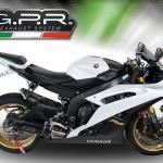 Scarico GPR compatibile con Yamaha Yzf R6 2006-2020 -  Furore Nero -  Scarico omologato -  silenziatore con db killer estraibile e raccordo specifico