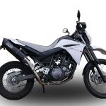 Scarico GPR compatibile con Yamaha Xt 660 X-R  2004-2014 -  Furore Nero -  Coppia di terminali di scarico omologati -  forniti con db killer removibili e raccordi specifici