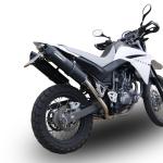 Scarico GPR compatibile con Yamaha Xt 660 X-R  2004-2014 -  Furore Nero -  Coppia di terminali di scarico omologati -  forniti con db killer removibili e raccordi specifici